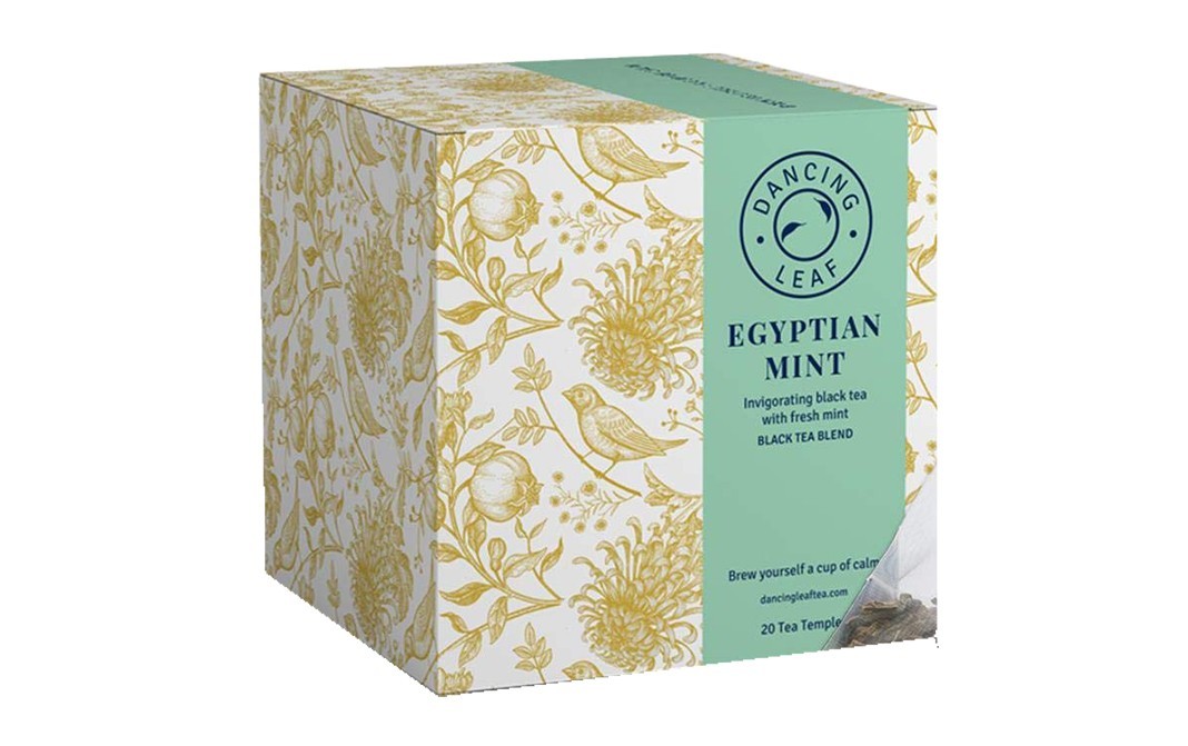 Dancing Leaf Egyptian Mint Black Tea Blend   Box  20 pcs